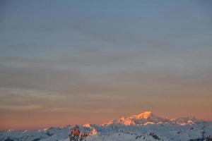 Berg Schnee Sonnenuntergang foto