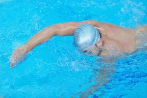 Schwimmer-Sportler-Ansicht foto