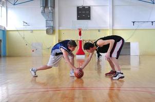 Ansicht des Basketballspielers foto