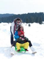 Familienansicht im Winter foto