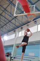 Ansicht des Basketballspielers foto