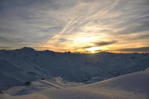 Berg Schnee Sonnenuntergang foto