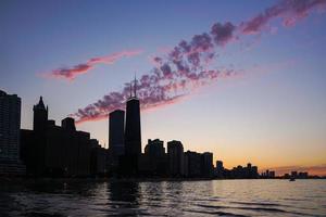 Blick auf die Skyline der Innenstadt von Chicago foto