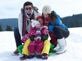 Familienporträt im Winter foto