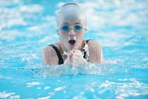 Schwimmer im Pool foto