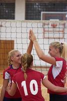 Blick auf das Volleyballspiel foto