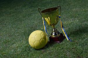 Blick auf den Fußballpokal foto