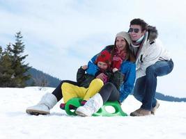 Familienansicht im Winter foto