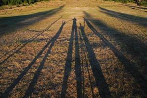 Silhouette einer Familie foto