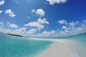 Blick auf den tropischen Strand foto