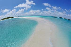 Blick auf den tropischen Strand foto