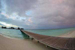 Blick auf den tropischen Strand foto