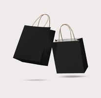 schwarzer freitag-verkauf mit einkaufstaschen-modellvorlage foto
