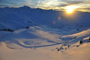 Berg Schnee Sonnenuntergang foto