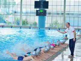 Blick auf den Schwimmunterricht foto