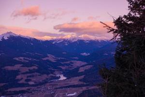 Blick auf die Winterlandschaft foto