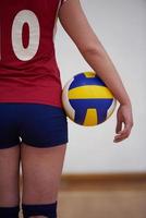 Blick auf das Volleyballspiel foto