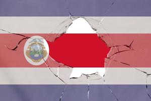 3D-Flagge von Costa Rica auf Glas foto