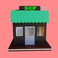 3D-Illustrationsshop foto