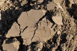 ein gepflügtes Feld mit fruchtbarem Boden für landwirtschaftliche Tätigkeiten foto