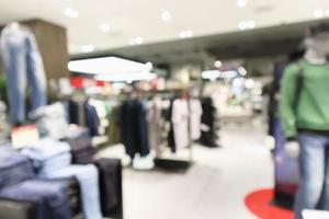 abstrakte Unschärfe Bekleidungsboutique Display Innenraum des Einkaufszentrums Hintergrund foto