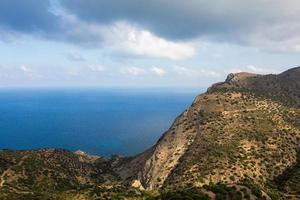 Wunderschönes Landschaftsfoto von der Insel Kreta, Griechenland. Sommernatur von Kreta. Chill-Tourismus aus dem Mittelmeer foto