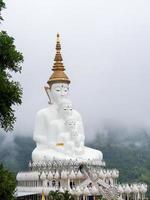 weißer Buddha und Nebel foto