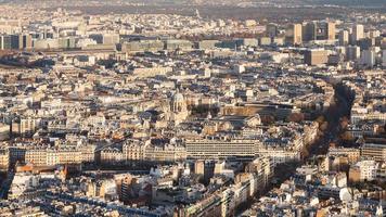 oben ansicht von in paris bei wintersonnenuntergang foto