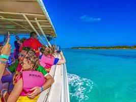 insel contoy quintana roo mexiko 2022 schöne tropische naturpalme bootssteg contoy insel mexiko. foto