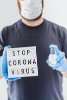 Stoppen Sie das Coronavirus-Konzept foto