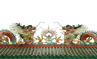 Chinesischer Drache auf dem Dach foto