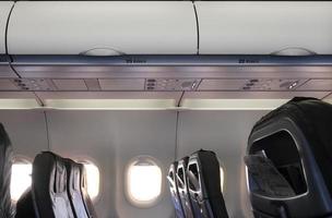 leere Sitze in einem Flugzeug foto