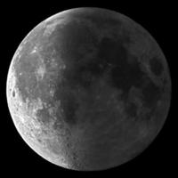 Mond - isoliert auf schwarz foto
