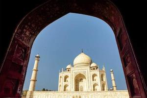 Taj Mahal, blauer Himmel, Reise nach Indien