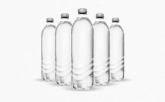 Wasserflasche Mockup 3D-Rendering-Design foto