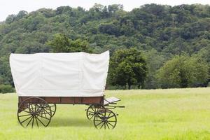 Planwagen in Feldern foto