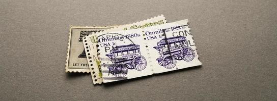 Briefmarken aus den USA in Kandy Briefmarkenausstellung foto