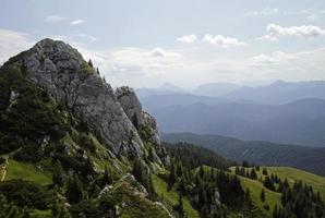 Blick über die europäischen Alpen in der Nähe von Bad Toz, Deutschland foto