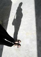 Schatten einer schwangeren Frau foto