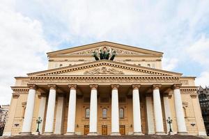 Fassade des Bolschoi-Theaters in Moskau foto