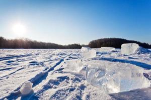 gefrorene Winterlandschaft foto