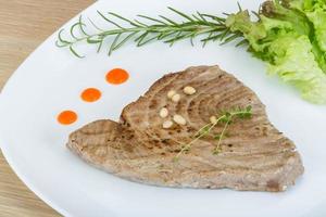 gegrilltes Thunfischsteak foto