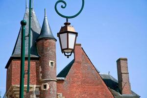Backsteindächer der mittelalterlichen Stadt foto
