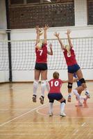 Blick auf das Volleyballspiel foto