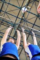 Blick auf das Volleyballspiel foto