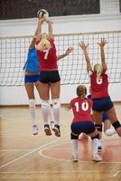 Blick auf das Volleyballspiel foto