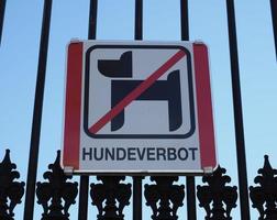 deutsch kein hundeschild erlaubt foto