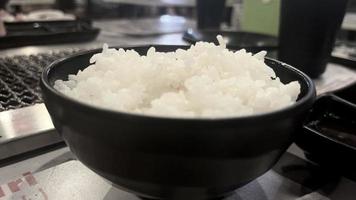 Reis gedämpfter weißer Reis foto