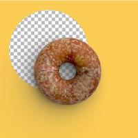 top-up-ansicht traditioneller donut isoliert foto