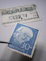 Sammlung alter Briefmarken foto